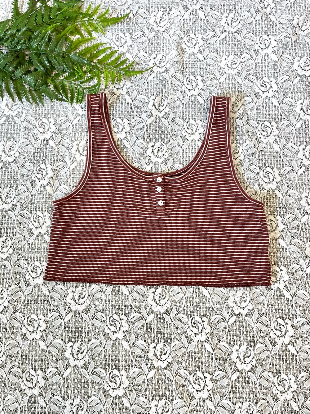 American Eagle Striped Crop Top